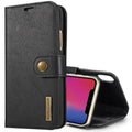 For iPhone X / XS DG.MING Crazy Horse Texture Horizontal Flip Detachable Magnetic Protective Case with Holder & Card Slots & Wallet, iPhone X