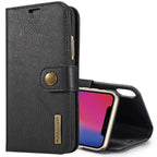 For iPhone X / XS DG.MING Crazy Horse Texture Horizontal Flip Detachable Magnetic Protective Case with Holder & Card Slots & Wallet, iPhone X
