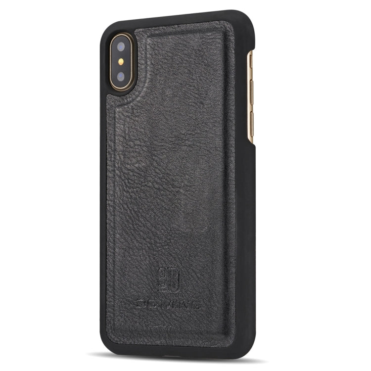 For iPhone X / XS DG.MING Crazy Horse Texture Horizontal Flip Detachable Magnetic Protective Case with Holder & Card Slots & Wallet, iPhone X