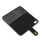 For iPhone X / XS DG.MING Crazy Horse Texture Horizontal Flip Detachable Magnetic Protective Case with Holder & Card Slots & Wallet, iPhone X