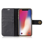 For iPhone X / XS DG.MING Crazy Horse Texture Horizontal Flip Detachable Magnetic Protective Case with Holder & Card Slots & Wallet, iPhone X