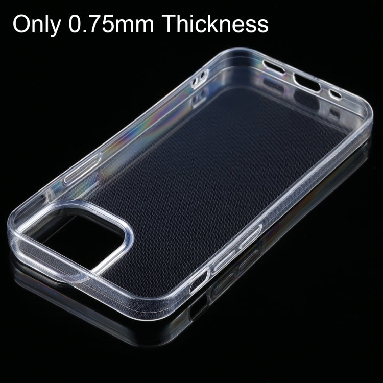 0.75mm Ultra-thin Transparent TPU Soft Protective Case, For iPhone 13