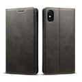 For iPhone XS Max Suteni Calf Texture Horizontal Flip Leather Case with Holder & Card Slots & Wallet
