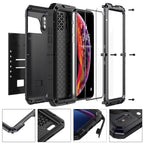 For iPhone XS Max Waterproof Dustproof Shockproof Zinc Alloy + Silicone Case