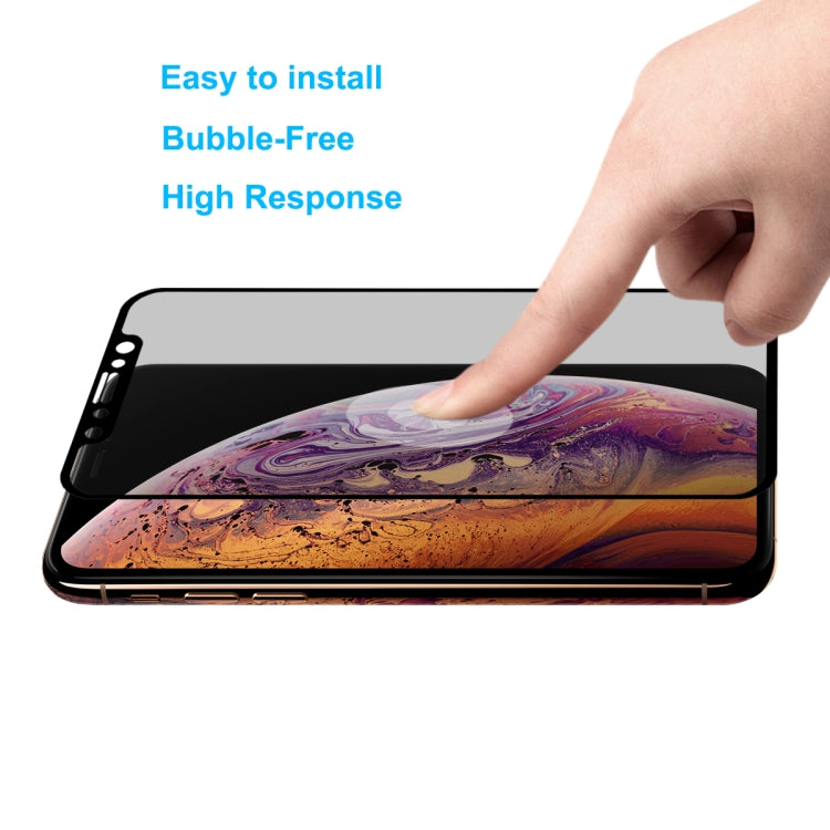 For iPhone XS Max ENKAY Hat-Prince 0.26mm 9H 6D Privacy Anti-glare Full Screen Tempered Glass Film