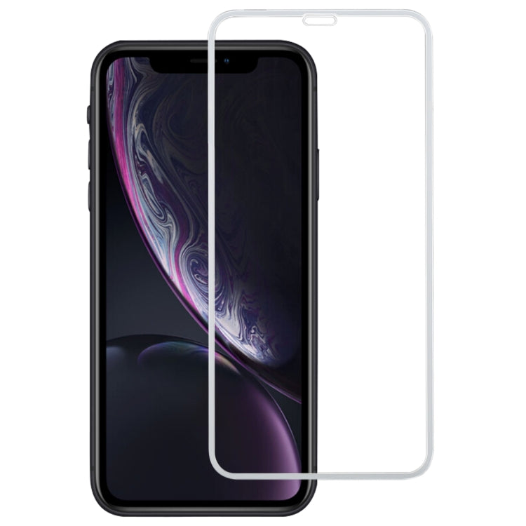 For iPhone 11 / XR 9H 2.5D Ultrathin Silk-screen Carbon Fiber Full Screen Protector Film