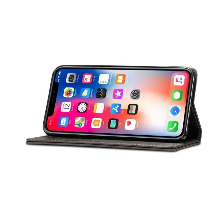 For iPhone XR Suteni Calf Texture Horizontal Flip Leather Case with Holder & Card Slots & Wallet