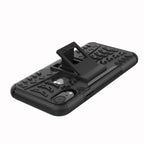 Tire Texture TPU+PC Shockproof Case with Holder, For iPhone XR