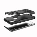 Tire Texture TPU+PC Shockproof Case with Holder, For iPhone XR