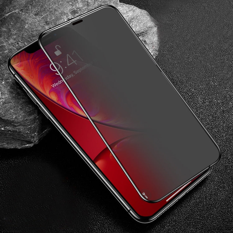 For iPhone 11 / XR mocolo 0.33mm 9H 3D Round Edge Privacy Anti-glare Tempered Glass Film