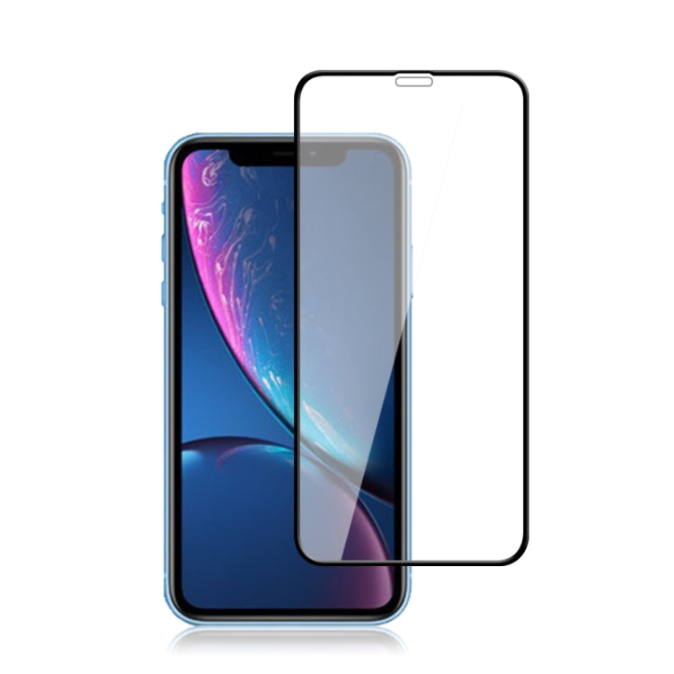 For iPhone 11 / XR mocolo 0.33mm 9H 2.5D Silk Print Tempered Glass Film