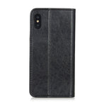 For iPhone X / XS Magnetic Retro Crazy Horse Texture Horizontal Flip Leather Case with Holder & Card Slots & Wallet