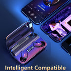 A9 TWS CVC8.0 and DSP Dual Noise Cancelling Bluetooth Earphone with Magnetic Charging Box & LED Digital Display, Support Touch & HD Call & Siri & Power Bank — view 11