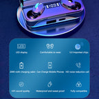 A9 TWS CVC8.0 and DSP Dual Noise Cancelling Bluetooth Earphone with Magnetic Charging Box & LED Digital Display, Support Touch & HD Call & Siri & Power Bank — view 8