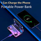 A9 TWS CVC8.0 and DSP Dual Noise Cancelling Bluetooth Earphone with Magnetic Charging Box & LED Digital Display, Support Touch & HD Call & Siri & Power Bank — view 10