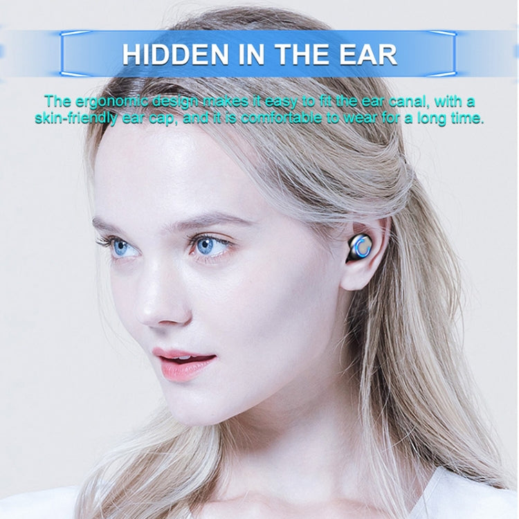 F9-6 TWS CVC8.0 Noise Cancelling Touch Bluetooth Earphone with Pull-out Cylindrical Charging Box, Support LED Power Digital Display & Call & Siri — view 14