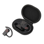 JHO-A9 TWS Wireless Hanging Ear Type Bluetooth Earphone with Charging + Storage Integrated Zipper Bag, Support Voice Control — JHO-A9