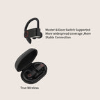 JHO-A9 TWS Wireless Hanging Ear Type Bluetooth Earphone with Charging + Storage Integrated Zipper Bag, Support Voice Control — view 4