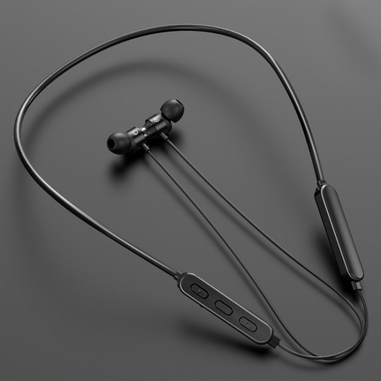 Bluetooth 5.1 Round Wire Neck-mounted Bluetooth Sports Earphone with Magnetic Function