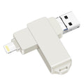 S31 3 in 1 32GB Micro USB 2.0 + USB-C / Type-C + 8 Pin Interface Metal Twister Flash Disk