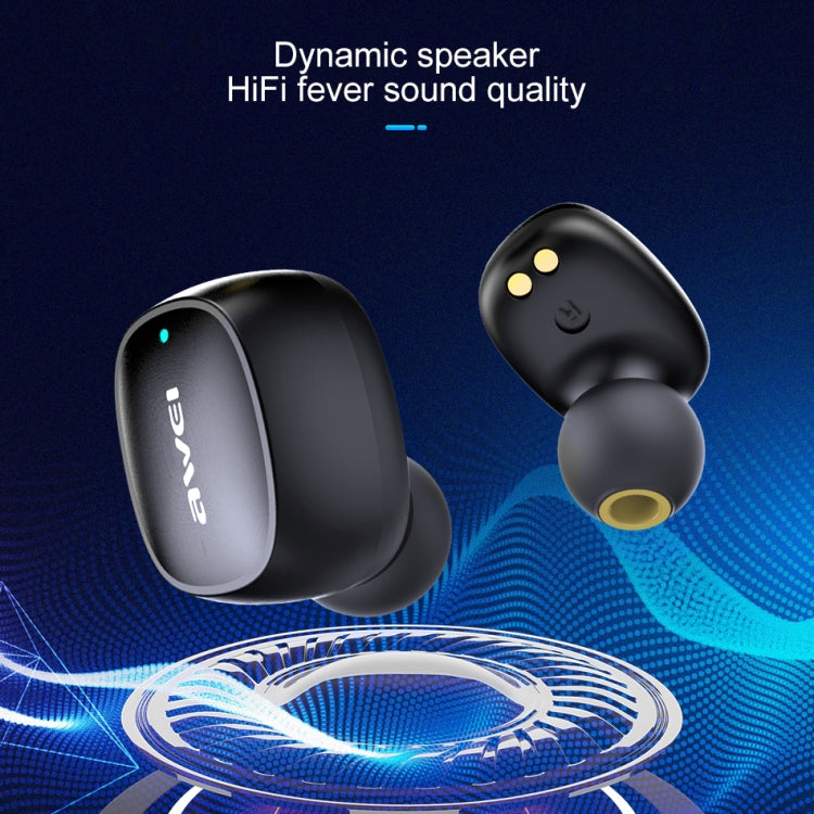 awei T13 TWS Bluetooth V5.0 Ture Wireless Sports Headset with Charging Case — view 6