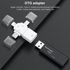 USB 2.0 to 8 Pin + USB-C / Type-C + Micro USB OTG Adapter — view 2