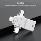 USB 2.0 to 8 Pin + USB-C / Type-C + Micro USB OTG Adapter — view 3