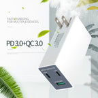 WLX-X3 36W 90 Degrees Foldable Pin Portable Multi-function USB Charger, US Plug — view 13