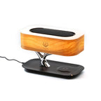 Tree Light Bluetooth Speaker Desk Lamp Phone Wireless Charger, UK Plug — UK Plug
