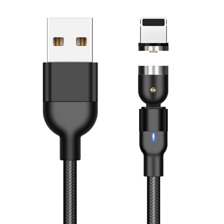 1m 2A Output USB to 8 Pin Nylon Braided Rotate Magnetic Charging Cable — 1m 8 Pin