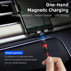 1m 2A Output USB to 8 Pin Nylon Braided Rotate Magnetic Charging Cable — view 12