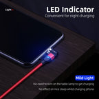 1m 2A Output USB to 8 Pin Nylon Braided Rotate Magnetic Charging Cable — view 13