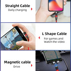 1m 2A Output USB to 8 Pin Nylon Braided Rotate Magnetic Charging Cable — view 15