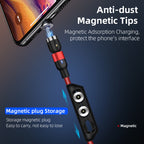 1m 2A Output USB to 8 Pin Nylon Braided Rotate Magnetic Charging Cable — view 7