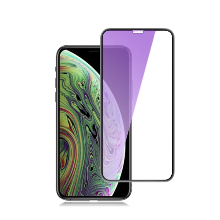 For iPhone 11 Pro / XS / X mocolo 0.33mm 9H 3D Round Edge Anti Blue-ray Tempered Glass Film