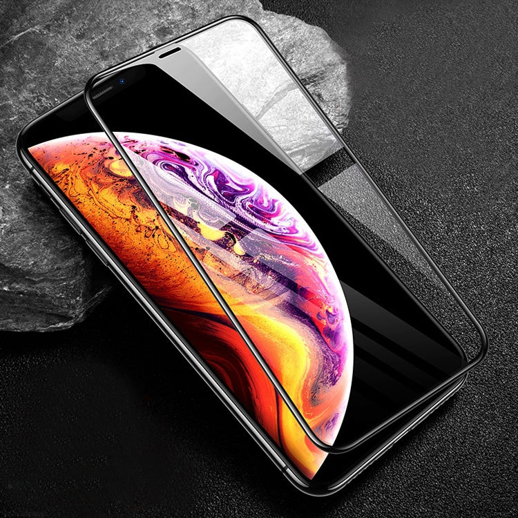 For iPhone XS / X mocolo 0.33mm 9H 3D Round Edge Tempered Glass Film