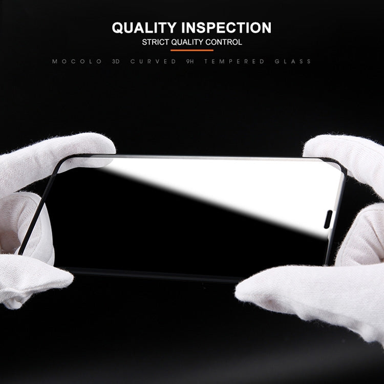 For iPhone XS / X mocolo 0.33mm 9H 3D Round Edge Tempered Glass Film