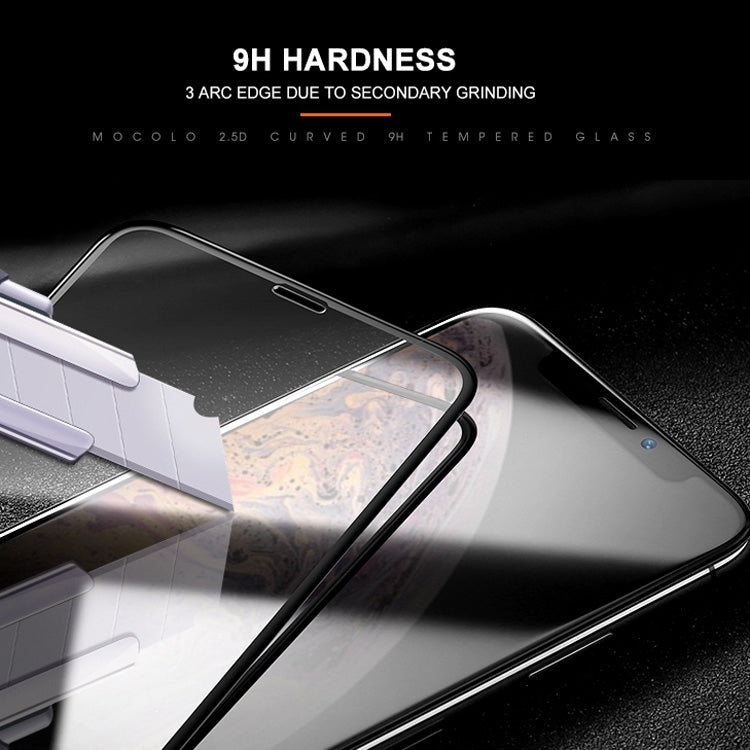 For iPhone XS / X mocolo 0.33mm 9H 2.5D Silk Print Tempered Glass Film — view 4