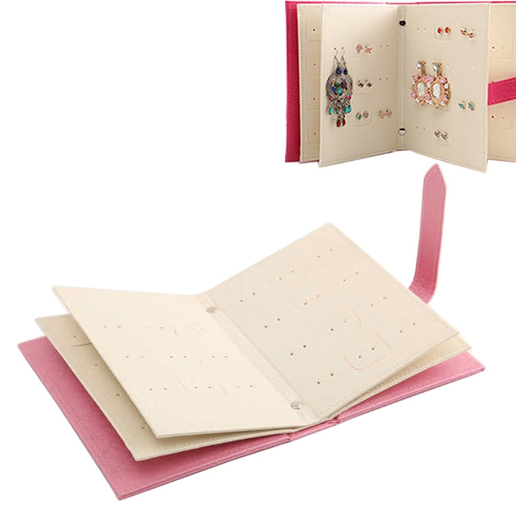 Book Shape Creative Portable Ear Stud Earrings Display Rack Jewelry Storage Box — view 8
