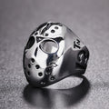 Europe and America Style Punk Gothic Rock Mask Skull Men Titanium Steel Ring, US Size: 11, Perimeter: 65mm, Diameter: 20.7mm
