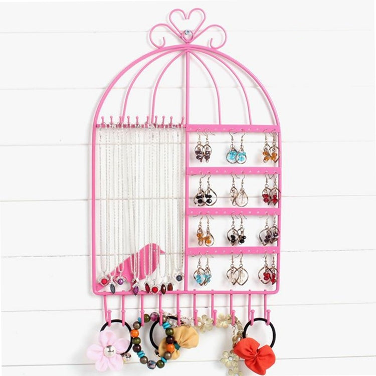 Birdcage Shape Ear Stud Earrings Bracelet Pendant Necklace Jewelry Display Storage Rack — view 7