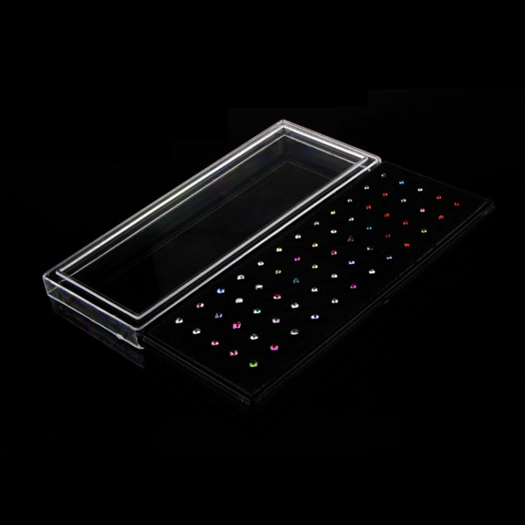 60 PCS Color Mixed Diamond Shape Stainless Steel Nose Stud Rings L Shaped Piercing Jewelry, Pin Length: 7mm, pin diameter: 0.6mm (Color)