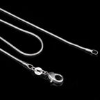 1MM Personality Fashion Silver Plated Snake Bone Chain(Silver length:22 inch)