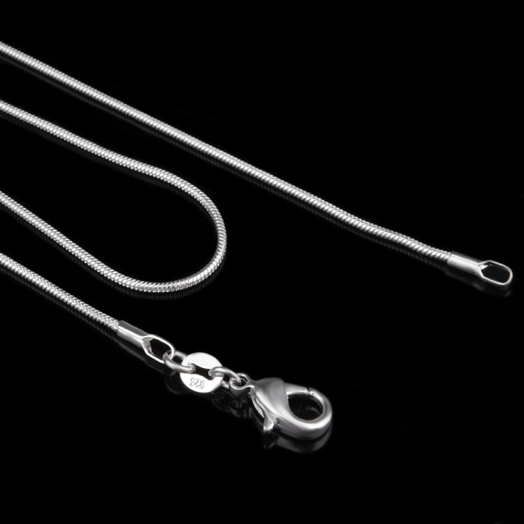 1MM Personality Fashion Silver Plated Snake Bone Chain(Silver length:22 inch)