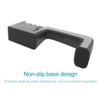 4 in 1 Stainless Steel Knife Sharpener Four Section Hand-held Quick Sharpening Tool with Non Slip Handle