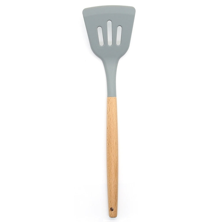 Silicone Wood Handle Leak Shovel Heat-resistant Cooking Shovel Kitchen Tools