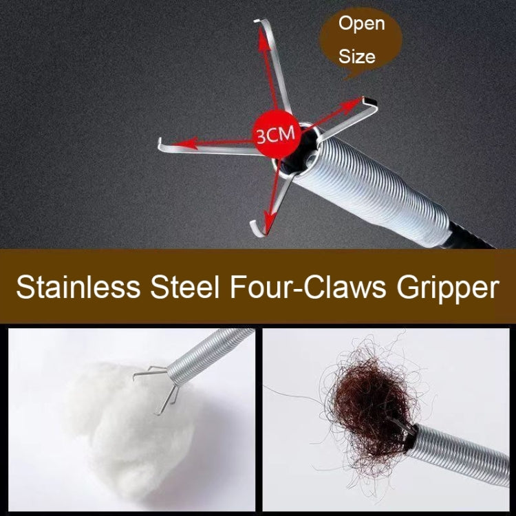 5pcs Multifunctional Four-claw Grapple Bendable Hose Sewer Dredge, Specification: 300cm