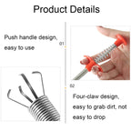 5pcs Multifunctional Four-claw Grapple Bendable Hose Sewer Dredge, Specification: 300cm
