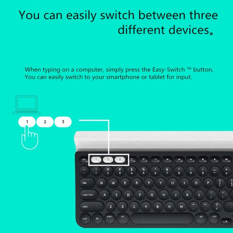 Logitech K780 Multi-device Bluetooth + Unifying Dual Mode Wireless Keyboard with Stand — view 9