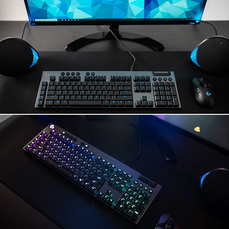 Logitech G813 RGB Mechanical Wired Gaming Keyboard (GL-Linear), Length: 1.8m